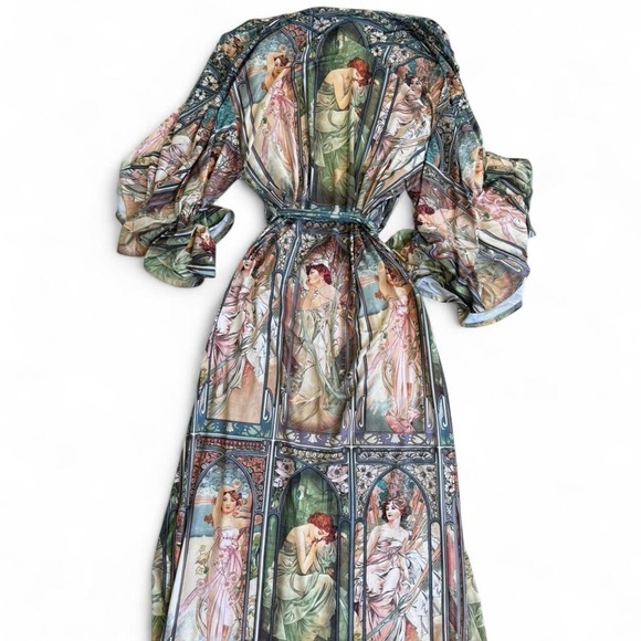 Blackmilk Artistic Blue Kimono Robe - Picture 4 of 7